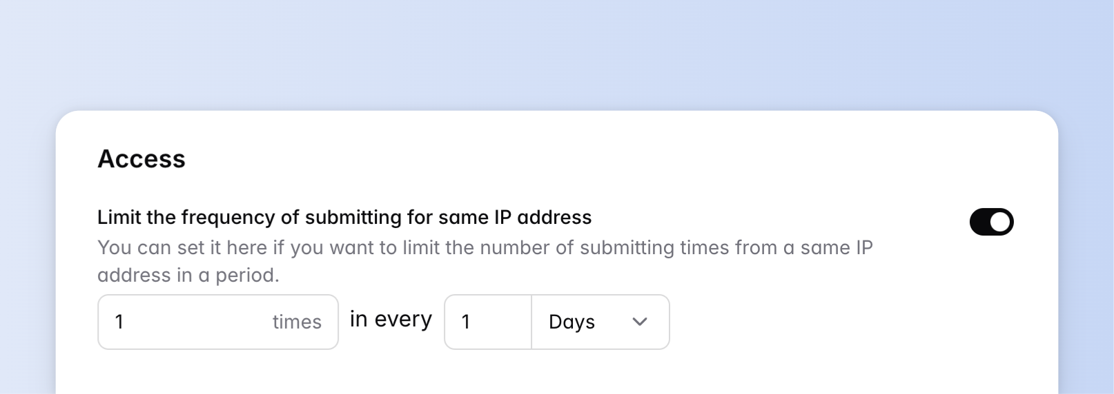 IP address limit